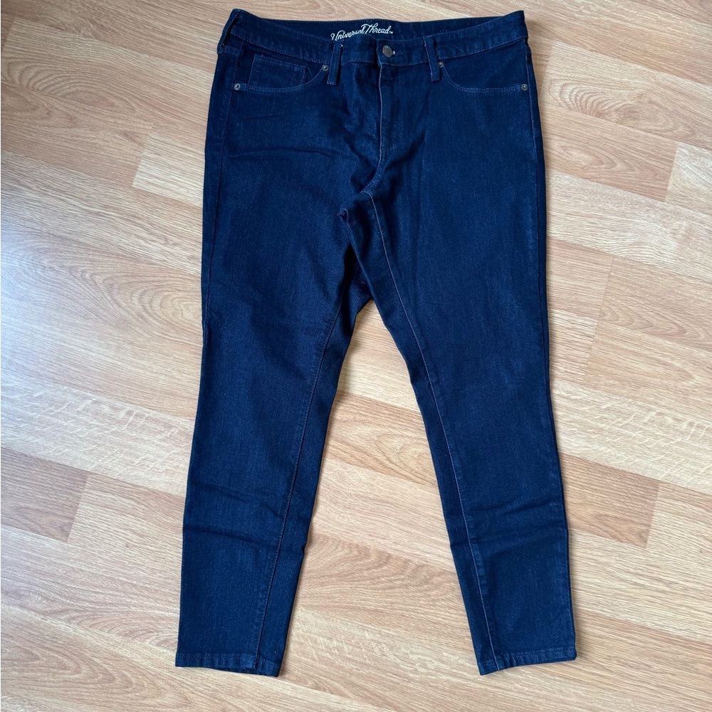 Dark Wash Denim Jeans Universal Threads Mid Rise‎ Jegging. New! Sz 14 - 32S